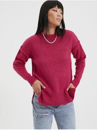 Tmavě růžový dámský svetr Trendyol 
