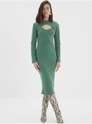 Zelené pouzdrové svetrové šaty Trendyol