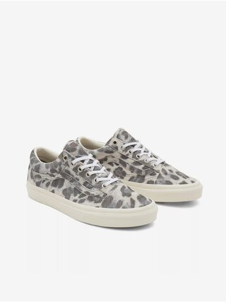 Šedé dámské semišové boty se zvířecím vzorem VANS Old Skool
