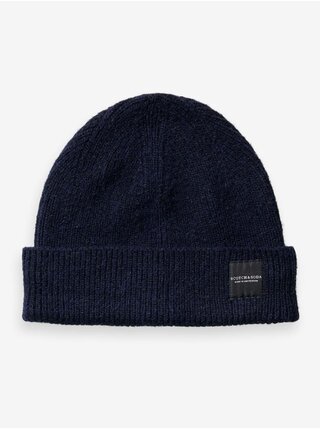 Tmavomodrá unisex zimná čiapka Scotch & Soda