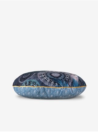 Tmavě modrý vzorovaný oboustranný polštář Hip Bedding Kiska