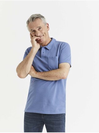 Modré pánské polo tričko Celio