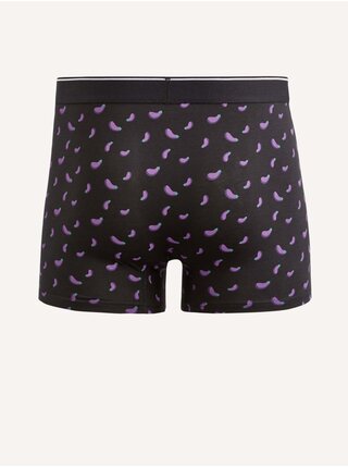 Černé pánské vzorované boxerky Celio