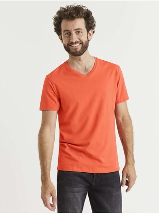 Oranžové pánské basic tričko Celio Neuniv 