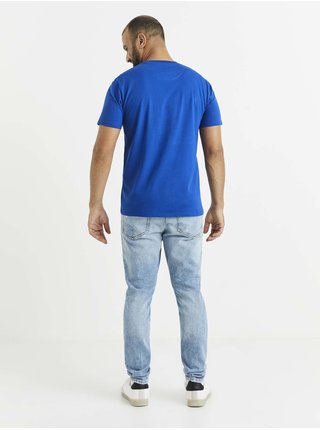 Modré pánské tričko s potiskem Celio Lveman