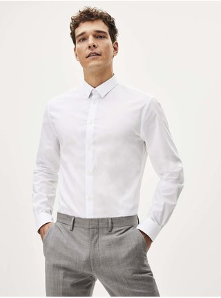 Bílá pánská košile Celio Masantal1 