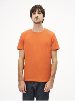 Oranžové basic tričko Celio Neunir