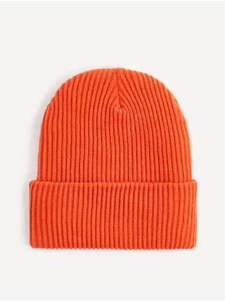 Oranžová čepice Celio Piribean 