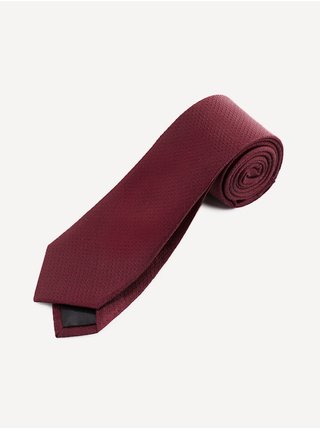 Vínová vzorovaná kravata Celio Ritieknit