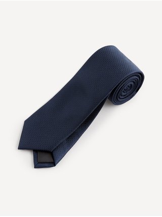 Tmavě modrá vzorovaná kravata Celio Ritieknit 
