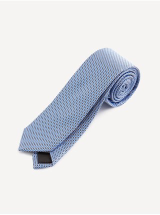 Světle modrá vzorovaná kravata Celio Tie2Guepe 