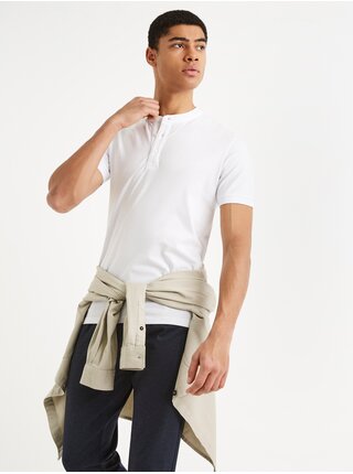 Bílé basic polo tričko Celio Sebimao