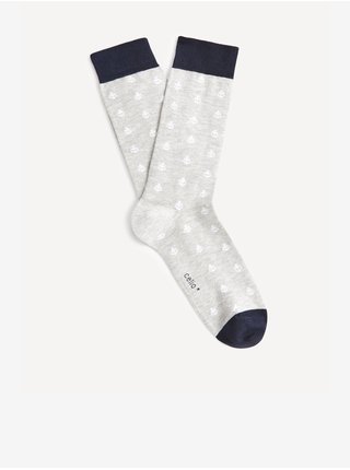 Světle šedé vzorované ponožky Celio Miancora 