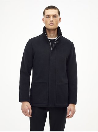 Černý krátký vlněný kabát Celio Sushortrib
