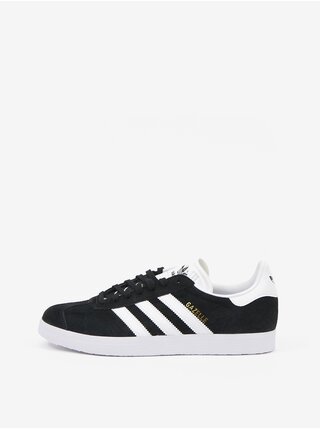 Bielo-čierne unisex semišové topánky adidas Originals Gazelle
