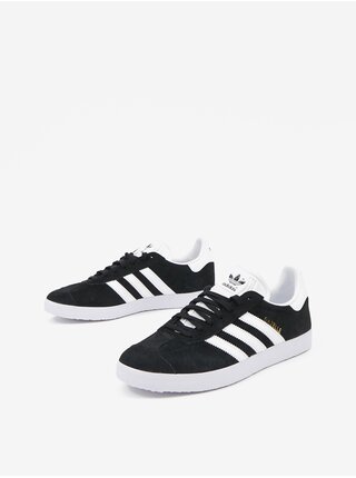 Bielo-čierne unisex semišové topánky adidas Originals Gazelle