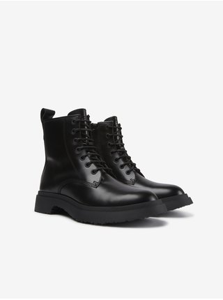 Čierne dámske členkové kožené topánky Camper Docky