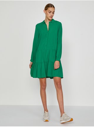 Zelené dámske košeľové šaty TOP SECRET
