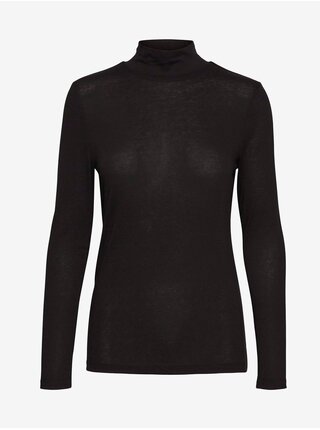 Černé dámské prodloužené tričko se stojáčkem VERO MODA Carla