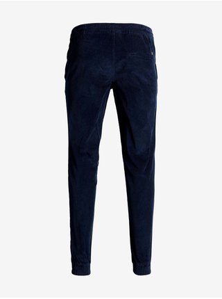 Tmavě modré manšestrové kalhoty Jack & Jones Gordon