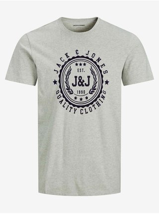 Světle šedé tričko Jack & Jones Flocker