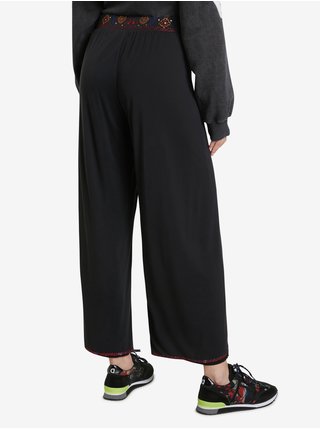 Černé dámské zkrácené kalhoty Desigual Dubai