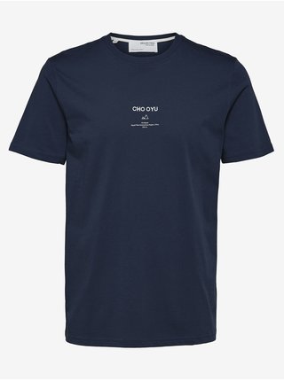 Tmavomodré pánske tričko Selected Homme Kody