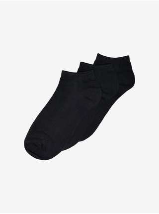 Sada tří párů černých pánských kotníkových ponožek ONLY & SONS Finch