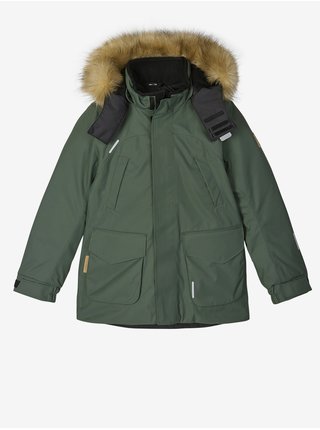 Tmavě zelená klučičí zimní bunda s kapucí Reima