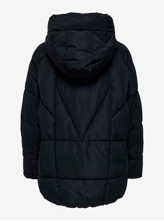 Černá dámská prošívaná zimní bunda s kapucí ONLY Alina