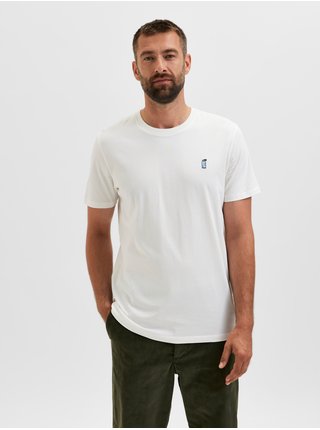 Bílé pánské tričko Selected Homme Bosco
