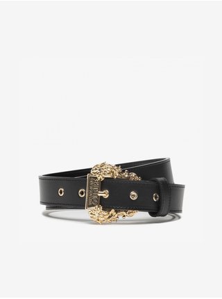 Černý dámský pásek s ozdobnou sponou Versace Jeans Couture Cintura
