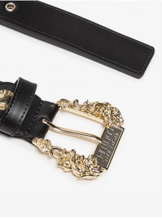 Černý dámský pásek s ozdobnou sponou Versace Jeans Couture Cintura