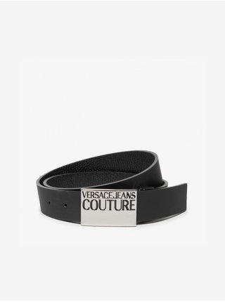 Černý pánský kožený pásek Versace Jeans Couture Cintura