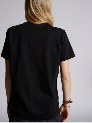 Černé dámské tričko s potiskem DSQUARED2