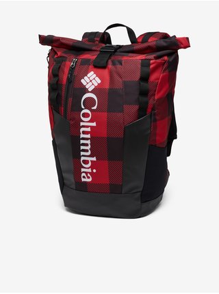 Černo-červený kostkovaný batoh Columbia Convey™ 25L Rolltop Daypack