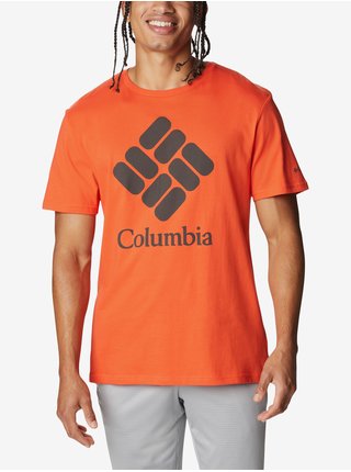 Oranžové pánske tričko Columbia Trek™ Logo Short Sleeve