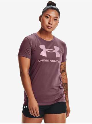Tričká s krátkym rukávom pre ženy Under Armour - hnedá, fialová