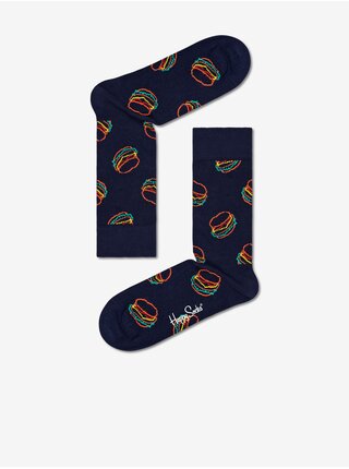 Tmavě modré vzorované ponožky Happy Socks Lunch Time