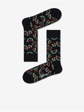 Černé vzorované ponožky Happy Socks