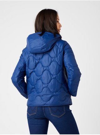 Modrá dámská lehká prošívaná bunda s kapucí Wrangler Transitional Puffer