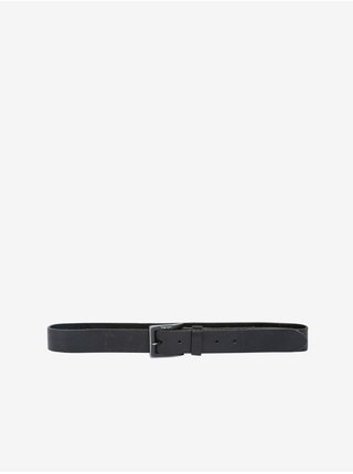 Černý pánský kožený pásek Wrangler Kable Buckle