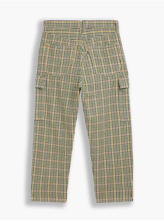 Žluto-zelené dámské kostkované zkrácené kalhoty Levi's® Barrel