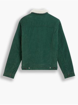 Zelená pánská džínová bunda s kožískem Levi's® Sherpa Trucker