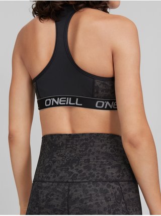 Šedo-černá dámská vzorovaná sportovní podprsenka O'Neill Active Sport 