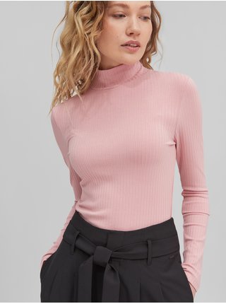 Světle růžové dámské žebrované tričko O'Neill Teaser