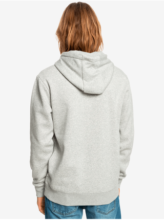 Světle šedá pánská mikina s potiskem Quiksilver Big Logo Hood