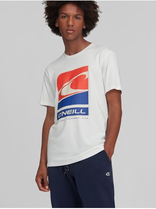 Bílé pánské tričko s potiskem O'Neill Flag Wave 