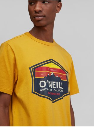 Hořčicové pánské tričko s potiskem O'Neill Mtn Horizon 