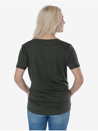 Černo-zelené dámské pruhované tričko SAM 73